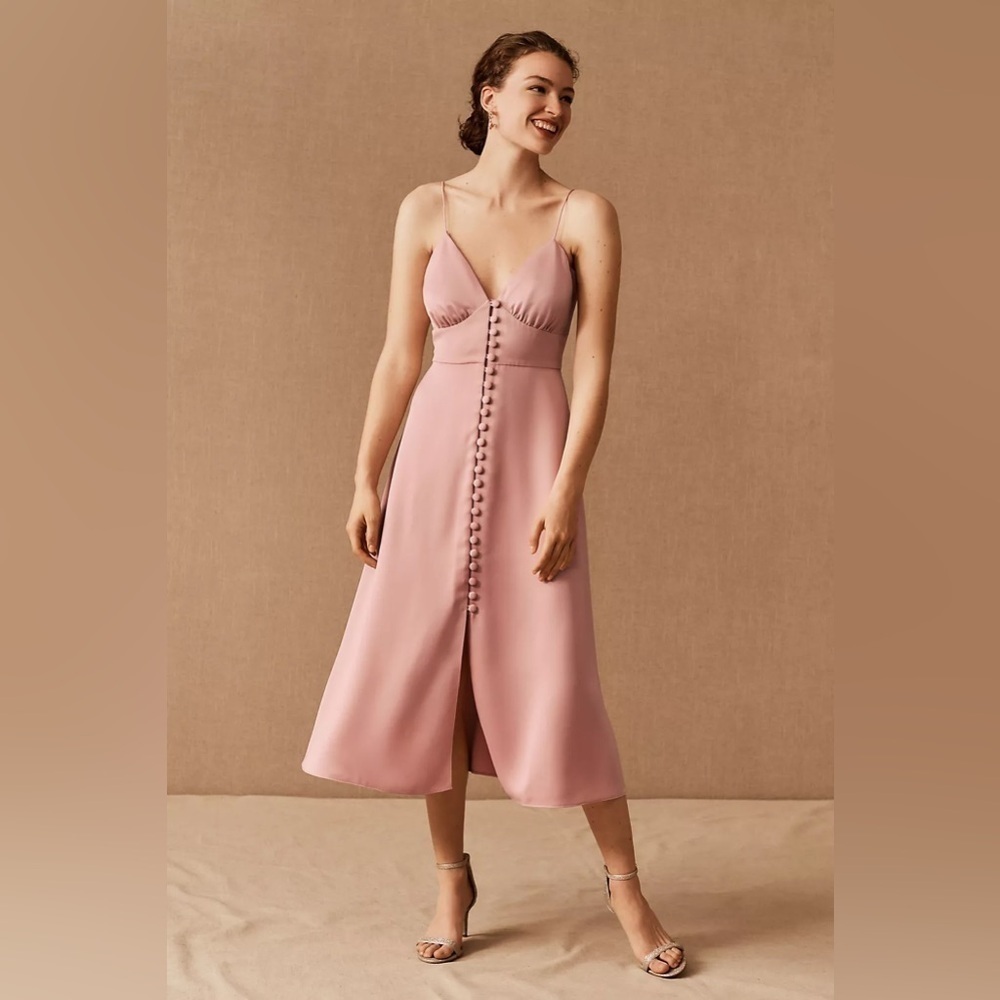 Sachin & Babi Maren satin Charmeuse midi dress size 2